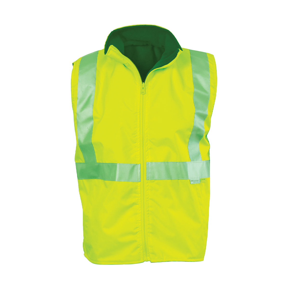 DNC HiVis Reversible (D&N) Vest - Yellow/Bottle Green